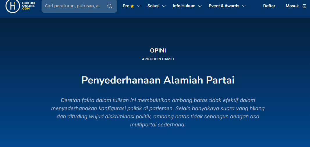 Penyederhanaan Alamiah Partai